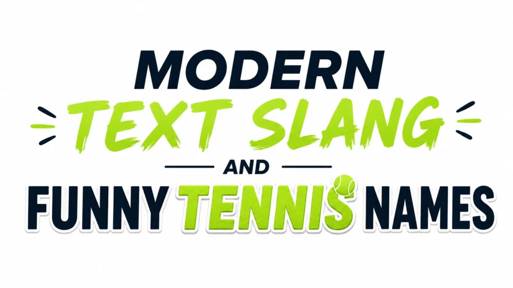 Funny Tennis Names: 250+ Clever, Cool & Hilarious Ideas