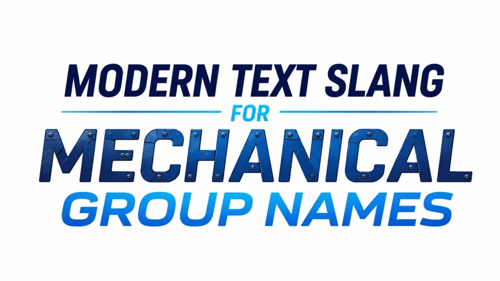 Mechanical Group Names: Ideas and Team Naming Inspiration