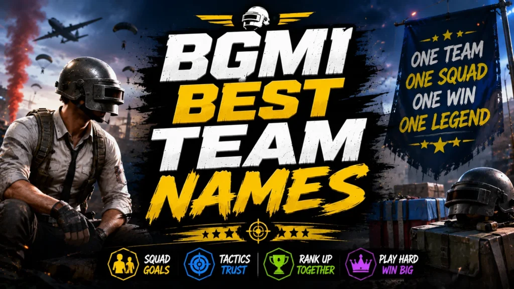 250+ BGMI Best Team Names (Cool, Stylish & Pro Ideas)