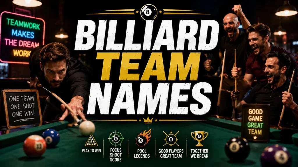 250+ Billiard Team Names | Funny, Cool & Creative Ideas