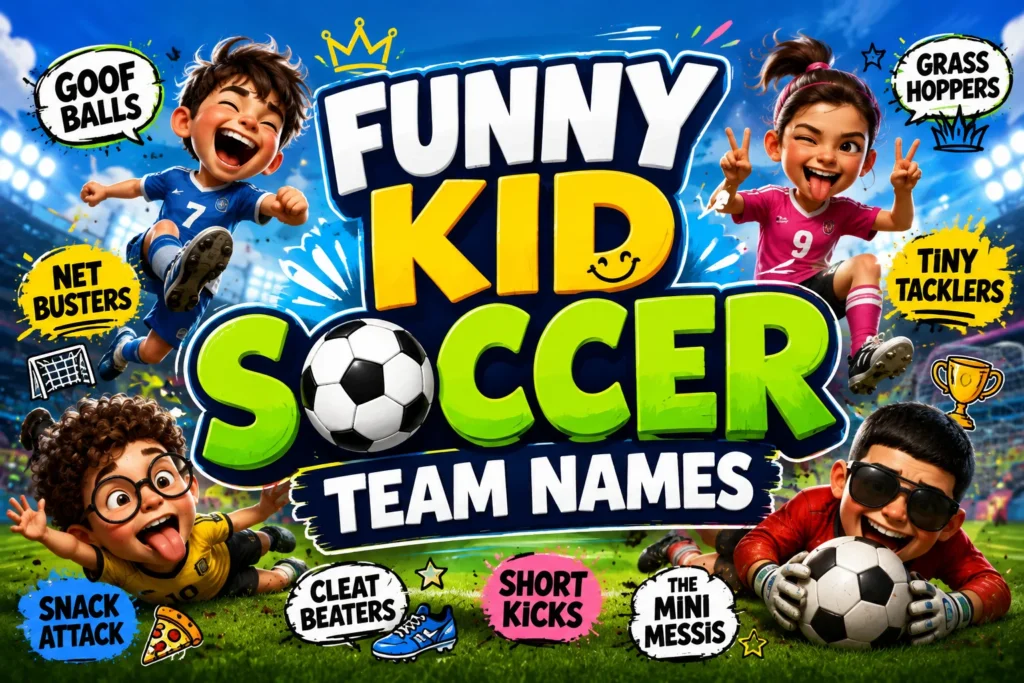 200+ Funny Kid Soccer Team Names