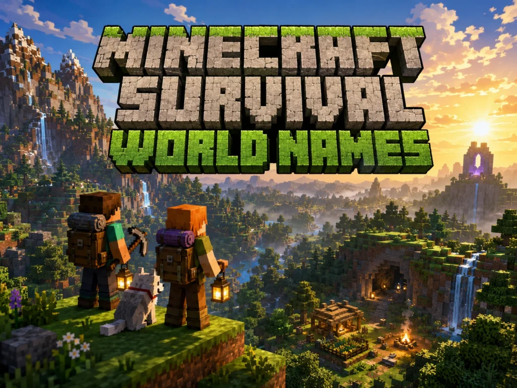300+ Minecraft Survival World Names: Cool & Unique